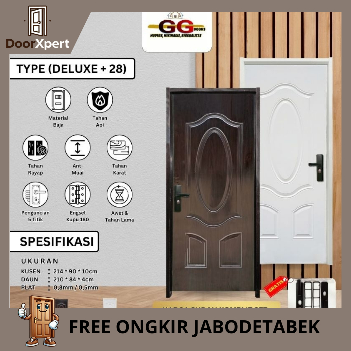 Pintu Rumah | Pintu Kamar BAJA GG DELUXE 28 - 90x214
