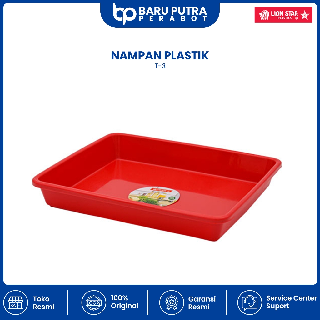Nampan Plastik Lion Star Baki Segi Tempat Minum Nampan / Polos T-3 Baki Serbaguna