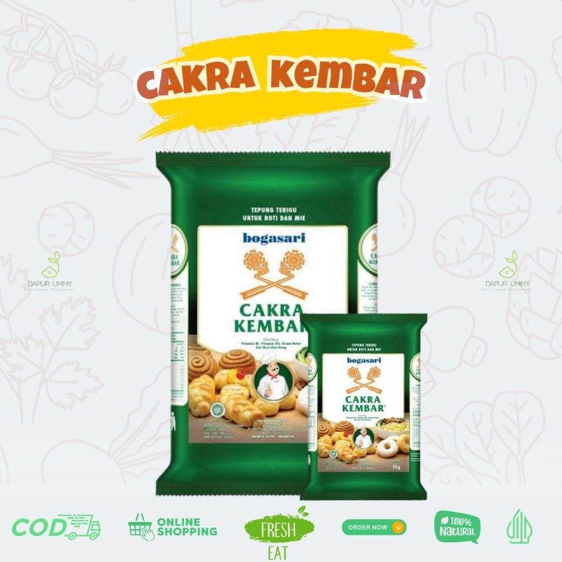 

Tepung Terigu Cakra Kembar Premium 1kg