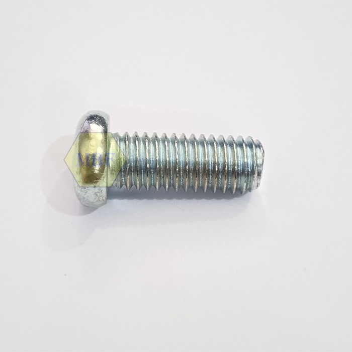 M4 x 10 Baut JP Kepala Obeng + Bulat Pan Head Galvanis 4x10