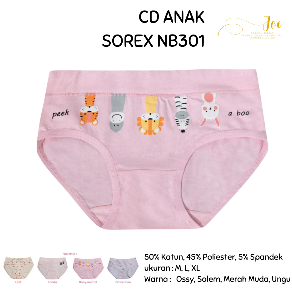 ISI 3 / CD Wanita SOREX 13306 NB 301 Motif Lucu Polos Warna / Celana Dalam Perempuan Sorex Unik