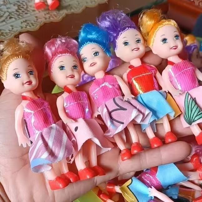 Playfultoy Boneka Wanita lucu 10cm  Barbie mini Koleksi Mainan Boneka Anak Cocok untuk Mainan adegan