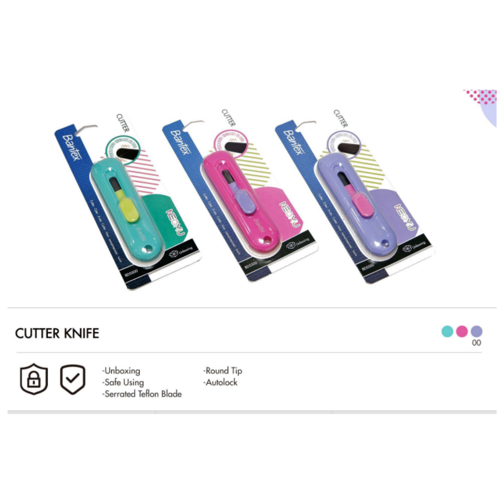 

Bantex Cutter Mini - Alat Pemotong Praktis dan Stylish untuk Kertas & Plastik BD5500