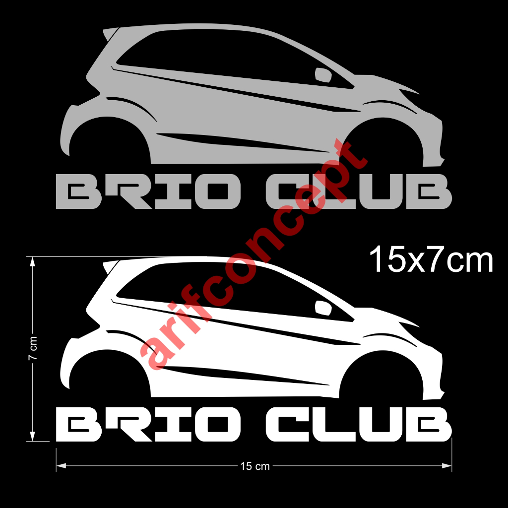 Stiker Mobil Honda Brio Logo Klub Mobil