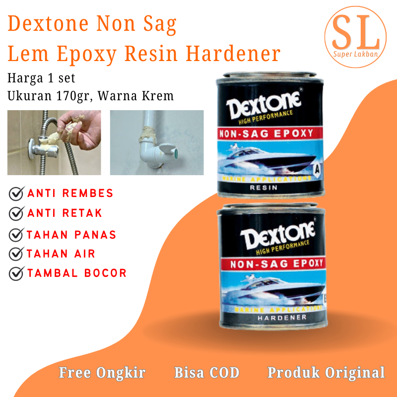 Lem Dextone Anti Bocor Kolam Pipa Toren Rembes Merekat Dalam Air 170gr