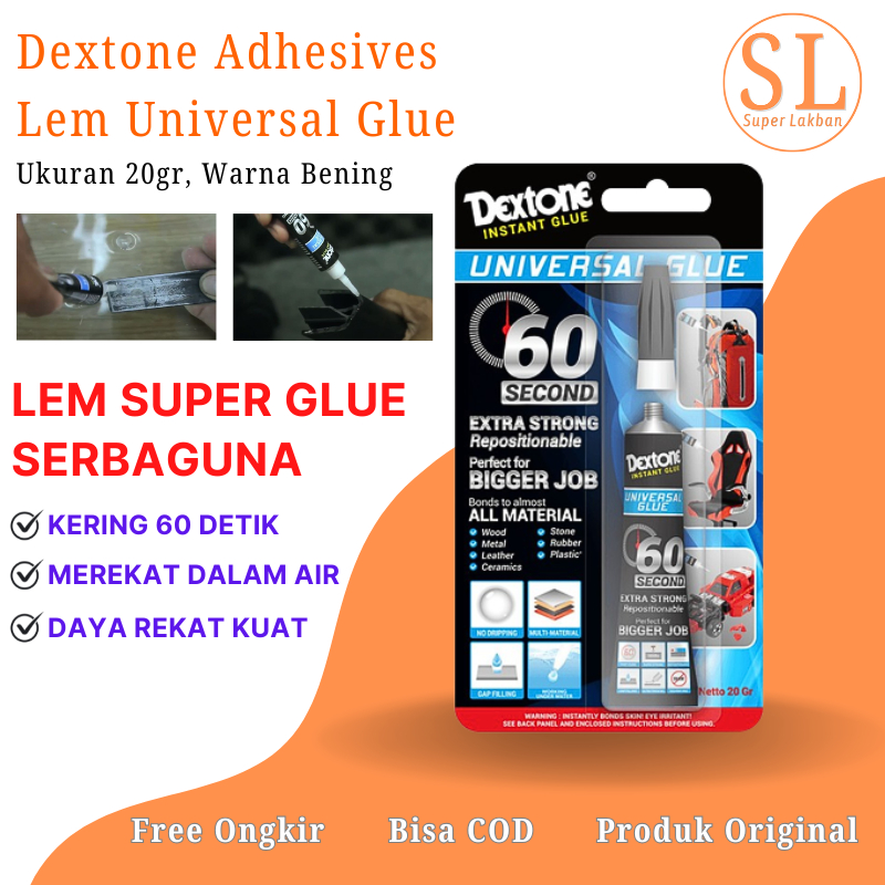 

Dextone Instant Glue Super Strong Universal Glue Gel Lebih Kental Aman Daya Rekat Lebih Kuat