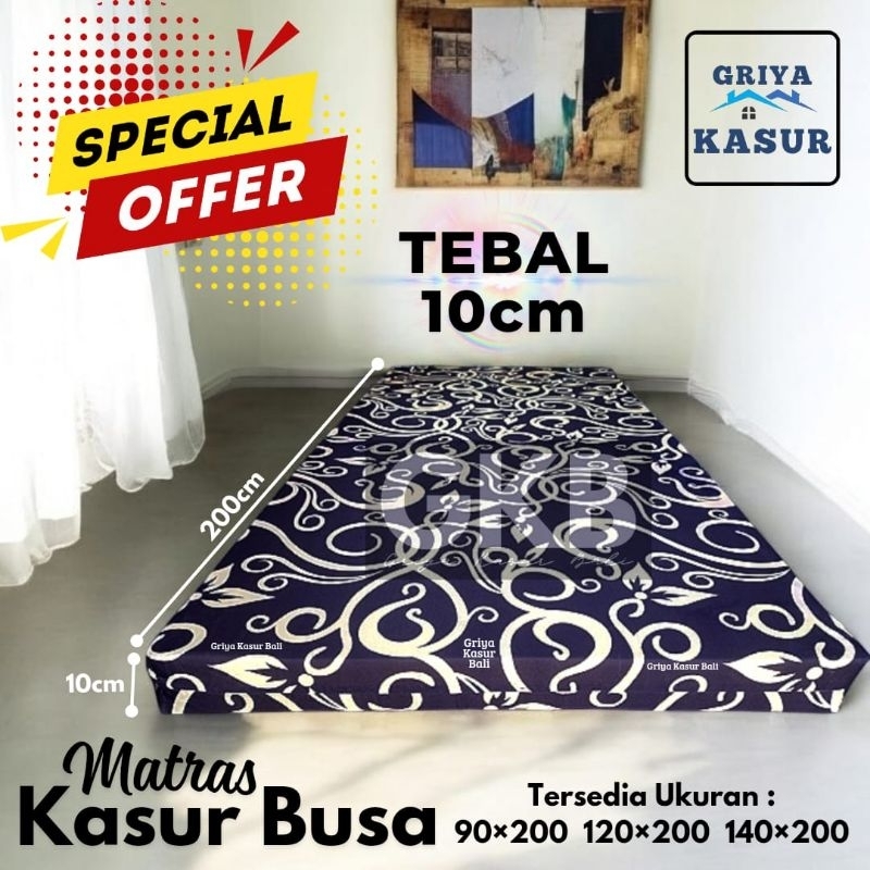 Promo Murah‼️Kasur Busa Tebal 10cm Kasur Spon Bahan Full Busa Spon Berkualitas Tidak Mudah Kempes Ka