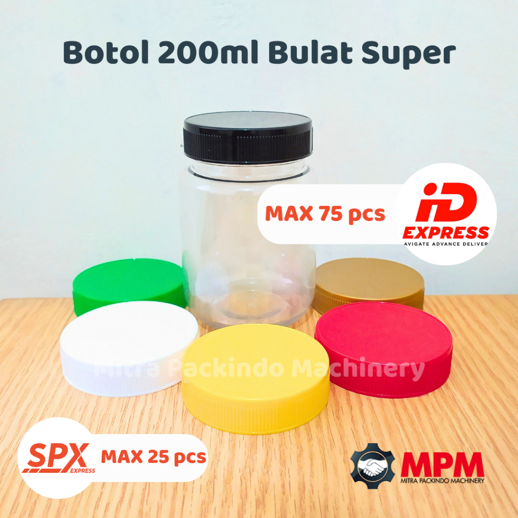 Botol sambal / Botol sambel / Toples Sambal / Toples Sambel 200ml BULAT SUPER