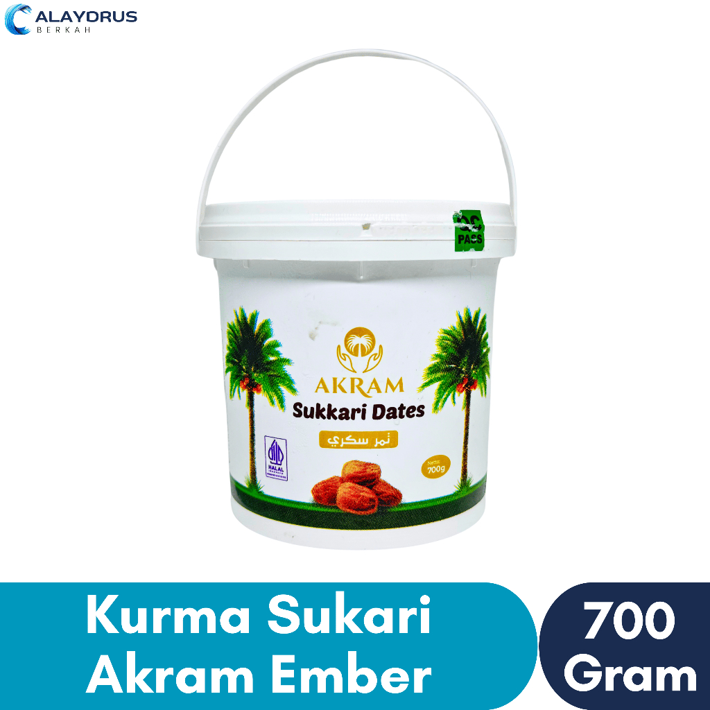 

Kurma Sukari Ember 700 Gram al qassim Grade A Premium | Kurma Sukkari Madu Oleh Oleh Haji dan Umroh