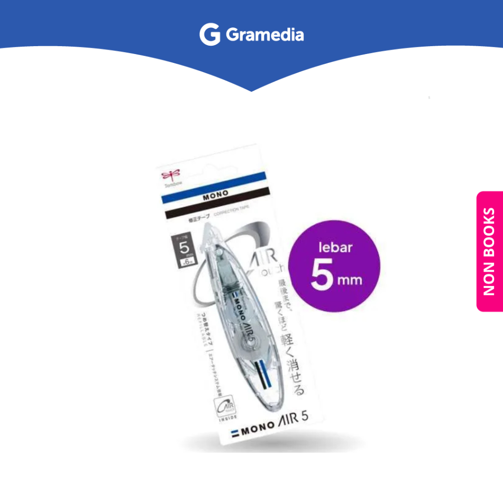 

Gramedia Surabaya - TOMBOW MONO AIR REFILLABLE PEN STYLE . 5MM X 6M. XCCT-PAX5