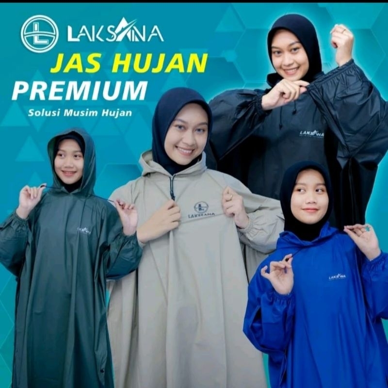 JAS HUJAN PONCO+CELANA BY LAKSANA BAHAN TEBAL PVC 025 LENTUR ELASTIS JAS HUJAN JUMBO JAS HUJAN PONCO