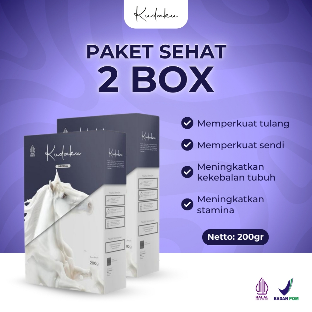 

KUDAKU PAKET SEHAT 2 BOX Susu Kuda Liar Original Untuk Penderita Asam Urat Menjaga Tulang Dan Sendi
