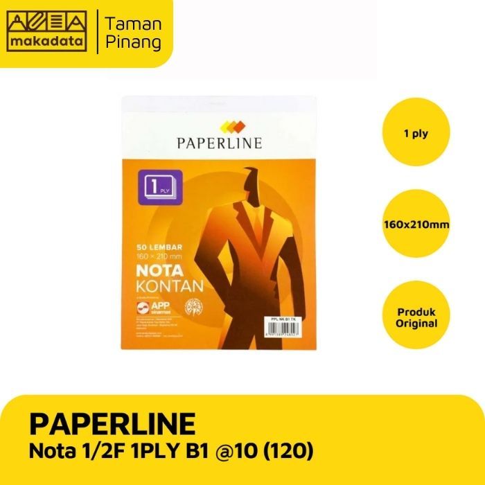 

PAPERLINE NOTA 1/2 FOLIO / NOTA KONTAN BESAR 1 PLY PAPERLINE 25 LEMBAR (1PCS)