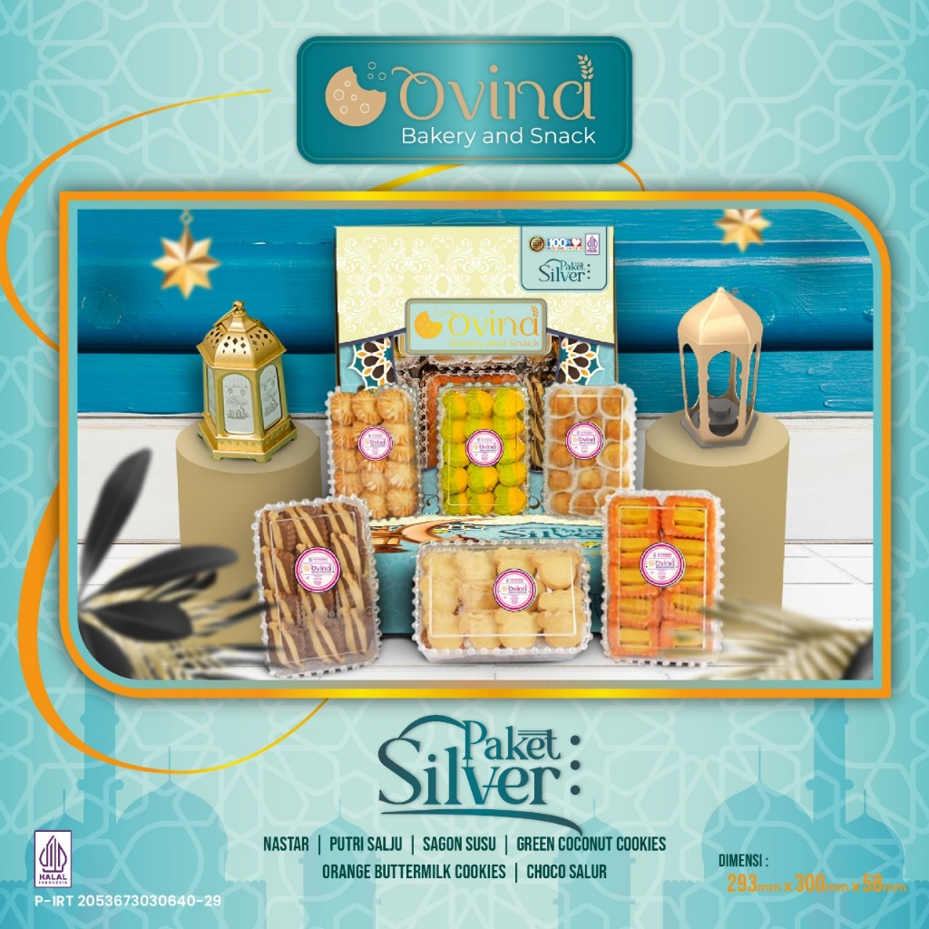 

paket silver 1 box isi 6 toples kue