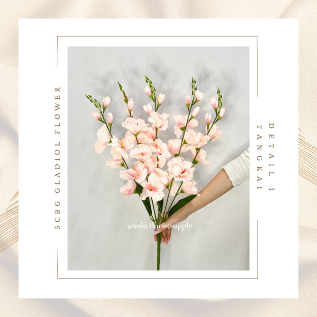 5 CBG BUNGA GLADIOL FLOWER Artificial 65 cm/ Bunga Palsu/ Bunga Plastik/ Bunga Kain/ Bunga Dekorasi