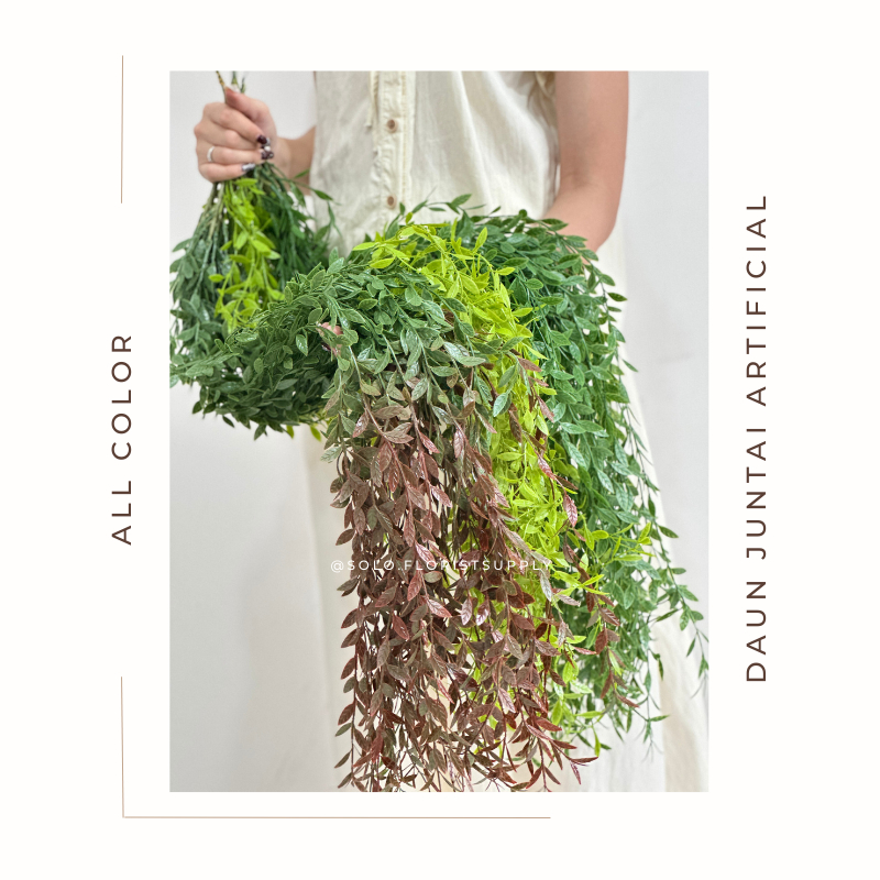 105CM DAUN JUNTAI TIRAI Daun Lee Kwan Yew Juntai Daun Tirai Rambat Artificial Hoya Costa Janda Meran
