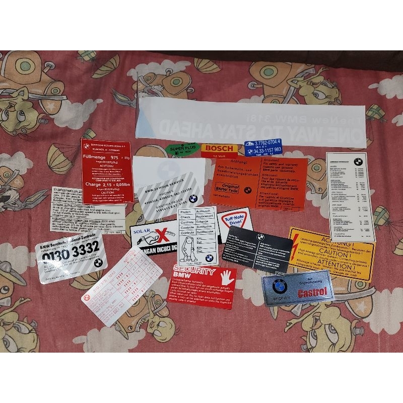 Stiker BMW E30 M10 - M40 Warning Set