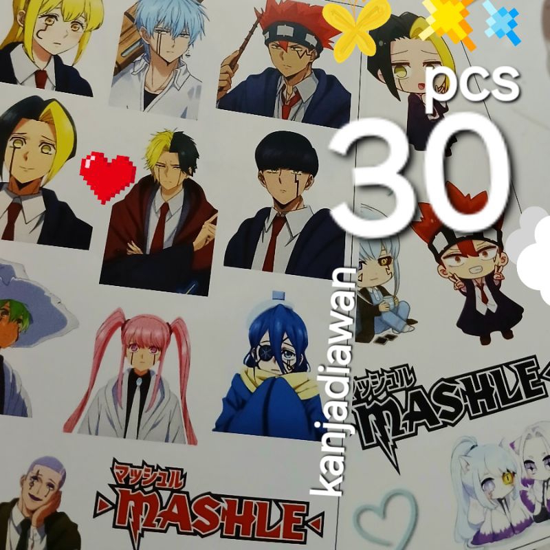 

Stiker Mashle 30 PC Anime Mashle Sticker Pack