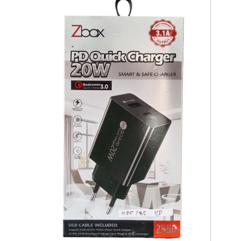 Zbox PD Quick Charger 20W 3.1A