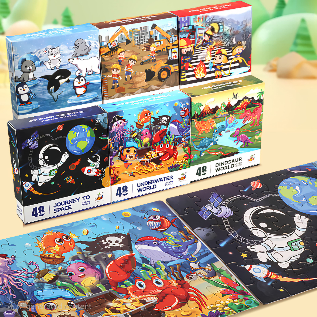 Mainan Puzzle Edukasi Anak 3 - 6 Tahun, 48 pcs