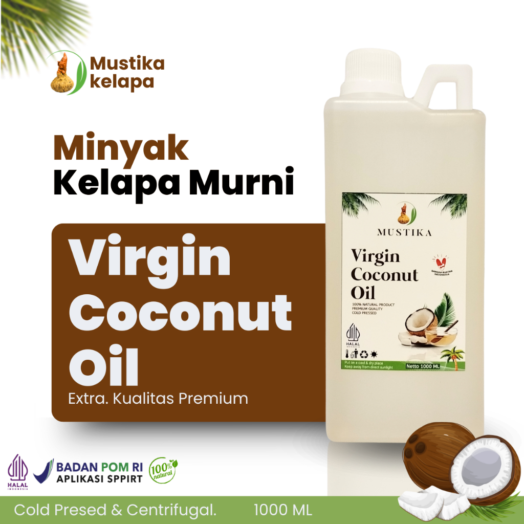 

VCO PREMIUM Virgin Coconut Oil Minyak Kelapa Murni 1 Liter / EVCO / Minyak VCO Sentrifugal / Minyak Kelapa Murni Asli Organik Tanpa Campuran bahan lain