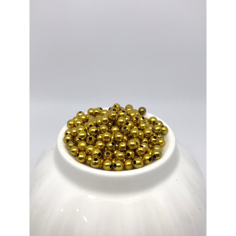 Mote Mutiara Emas / Silver 5mm isi 1 pon