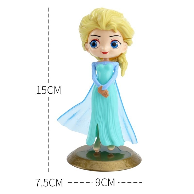 Topper Princess Elsa/Hiasan Kue Frozen/Topper Viral/Topper Ultah Anak/Figure frozen lucu dan murah