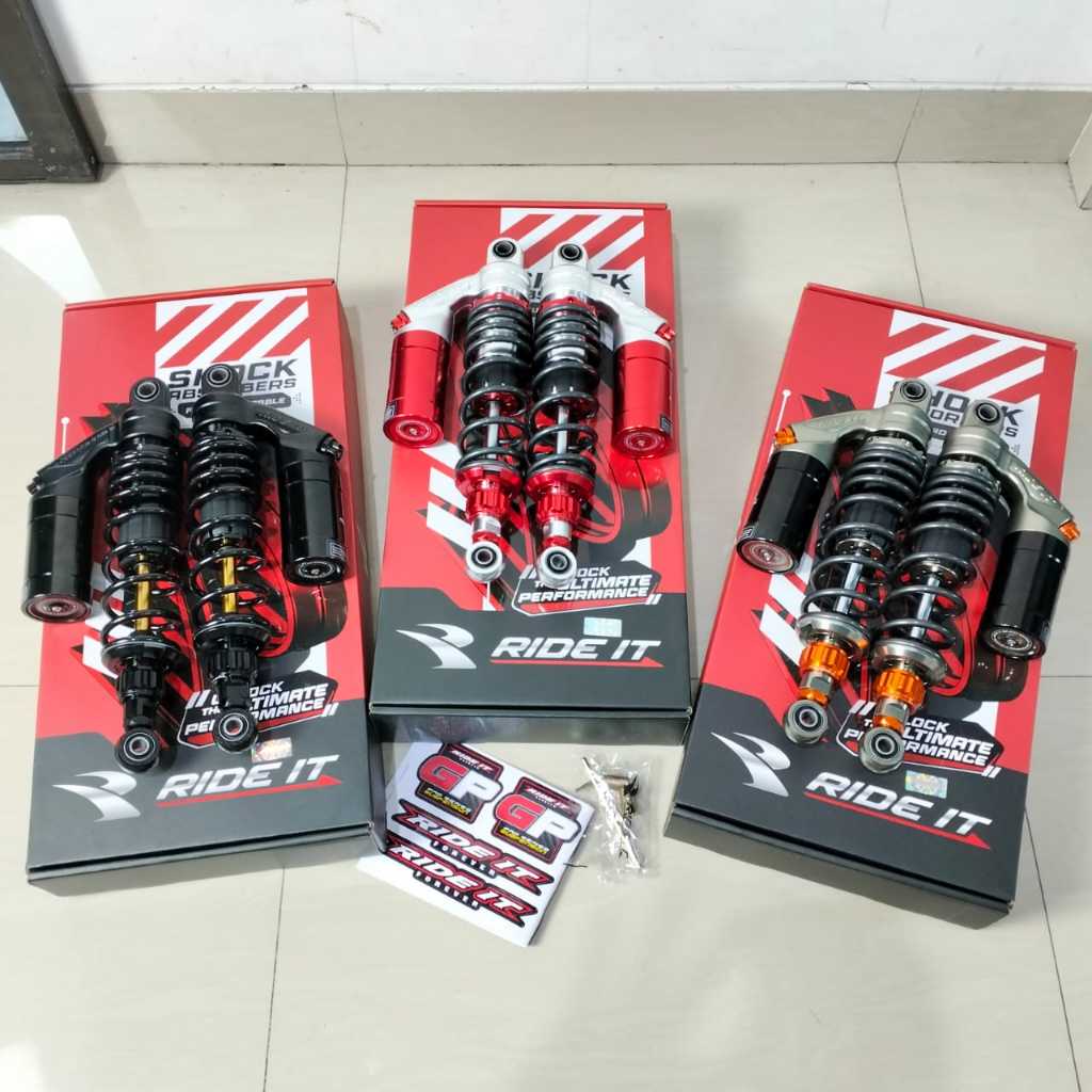 SHOCK TABUNG RIDE IT GP 288 DOUBLE KLIK FUNGSI 340 320 280 mm DOUBLE KLIK SKOK BELAKANG VEGA JUPITER