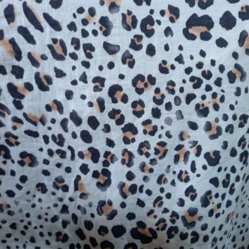 1/2 meter Kain Flanel | Katun Flanel | Bahan Flanel | Kain Meteran | Katun Flanel Motif Leopard | Ba