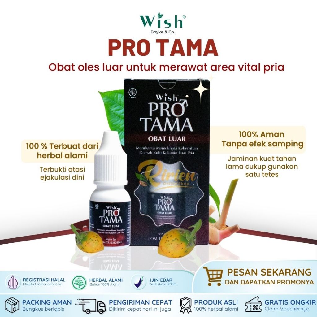 WlSH Protama dr Boyke Obat Luar Herbal Stamina Pria Aman