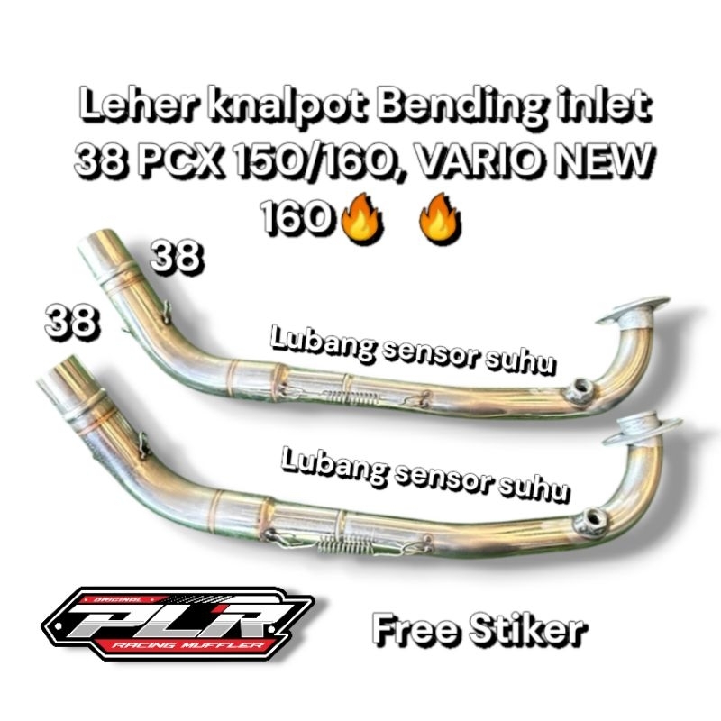 Leher knalpot leher Pcx 160 Vario 160 inlet 38 ada lubang sensor
