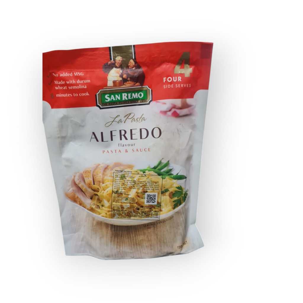 

san remo alfredo la pasta 120gr pasta & sauce
