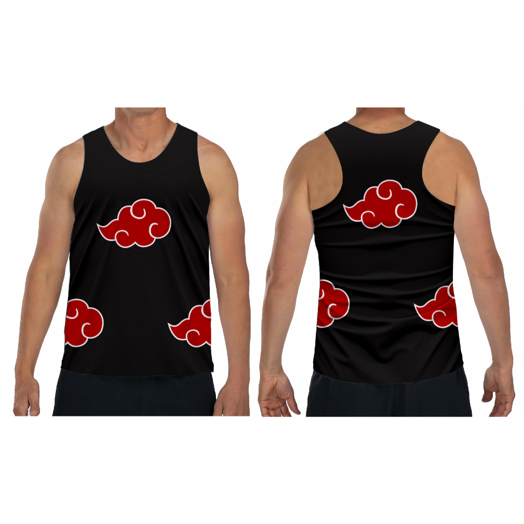 JSB SPORTWEAR | Jersey Singlet Olahraga running gym badminton atletik  Fullprinting | AKATSUKI