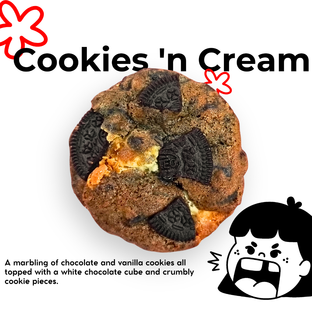

Soft Baked Cookies (Premium Ingridients) Cookies and Cream by Grumble Crumble