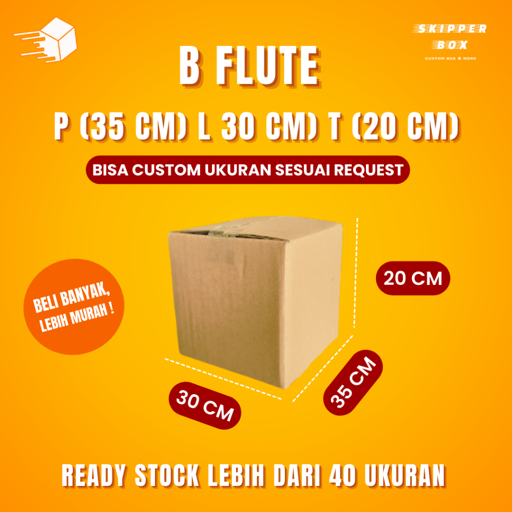 

P 35 x L 30 x T 20 CM KARDUS BOX POLOS KARTON PACKING JUMBO PINDAHAN DUS COKLAT BARU