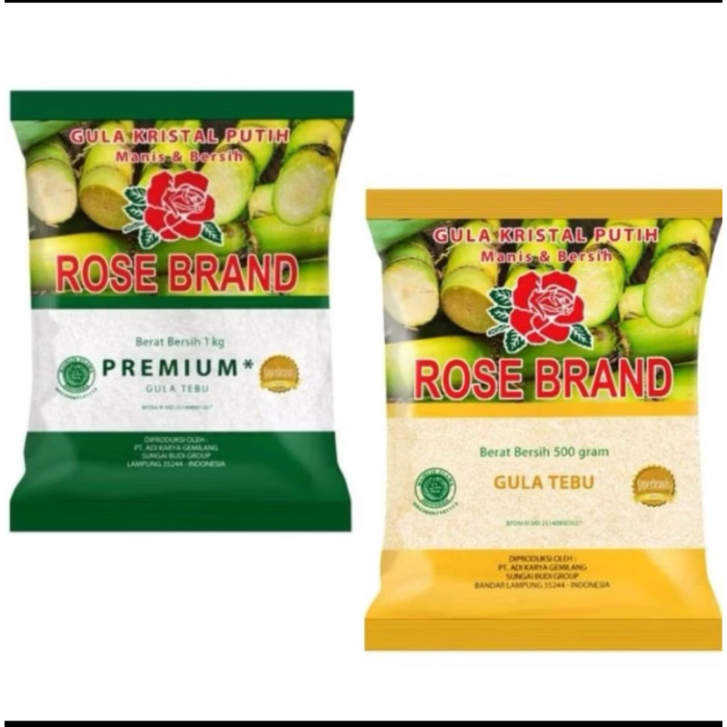 

Rose Brand Gula Kristal Putih Tebu Premium 1kg