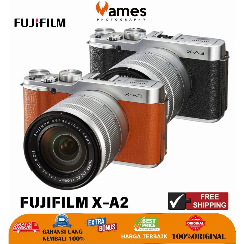 Kamera Mirrorless Fujifilm XA2 16-50mm Fujifilm XA 2 / XA-2 / X A2 Kamera Vlog VG -Likenew