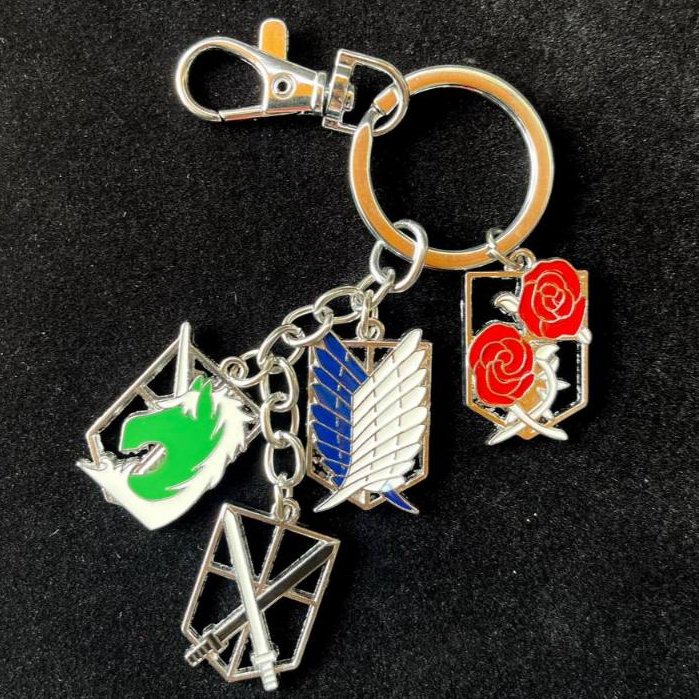 Keychain Scouting Legion V1 SNK Logo Gantungan Kunci Attack on Titan AOT Stainless Steel Shingeki No