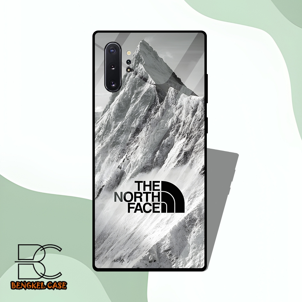 (BS100)Case Kilau Samsung Note 10 10 plusCasing Hp Samsung Pelindung Smartphone Motif THE NORTH FACE