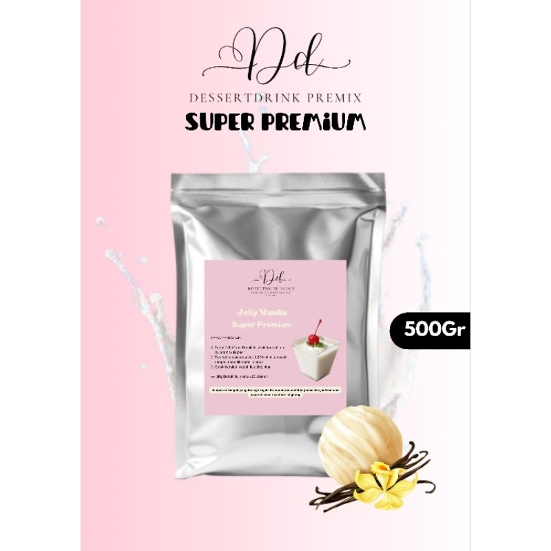 

Bubuk Jelly Rasa VANILLA 500gram Murah Super Premium Dessertdrink Premix / Jelly Powder Super Premium / Bubuk Jelly Kiloan / Bubuk Jelly Powder / Bubuk Jelly Cincau / Bubuk Jeli Instan / Instant Jelly Powder / Bubuk Jeli Premium
