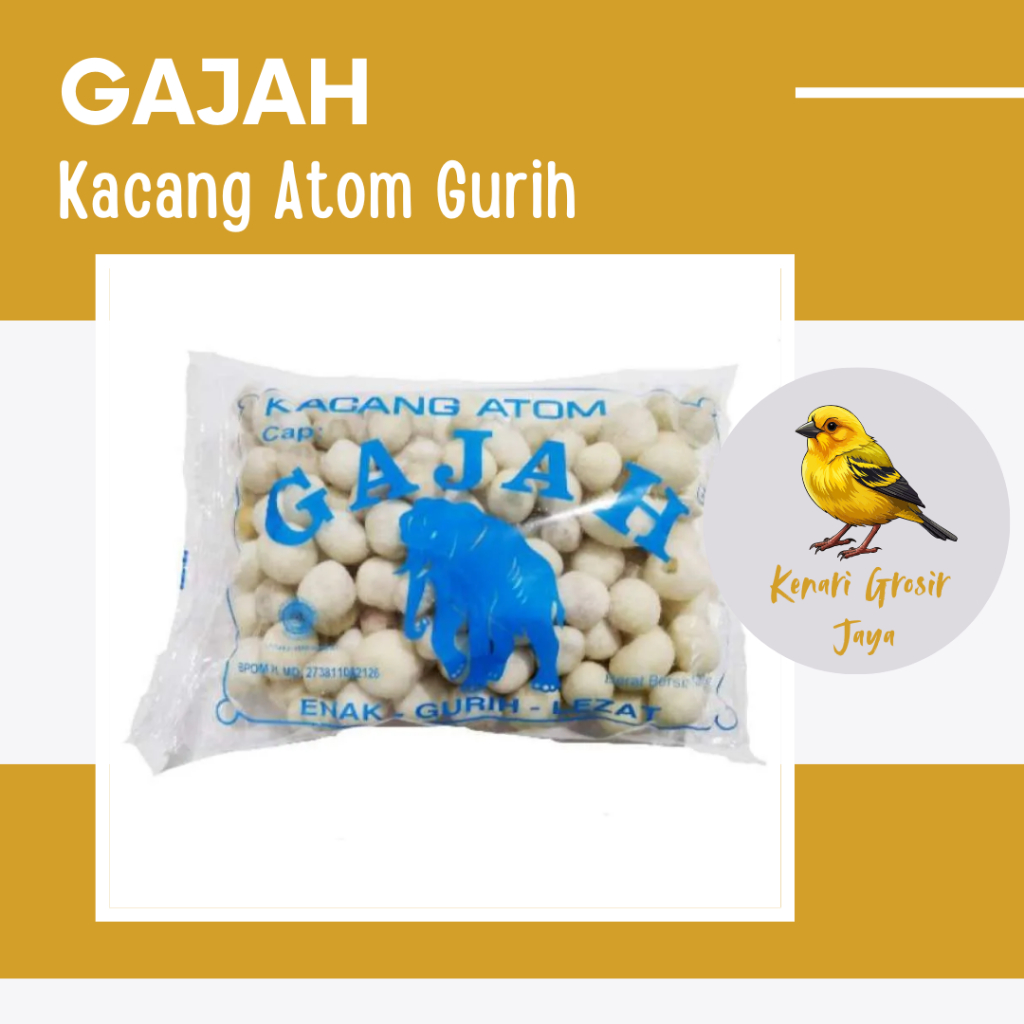 

Kacang Atom Cap Gajah Original 120 Gram