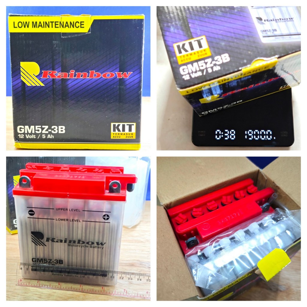 TER MURAH AKI BASAH RAINBOW GM5Z-3B gm5z 3b premium acu accu motor honda astrea grand mega pro lama 