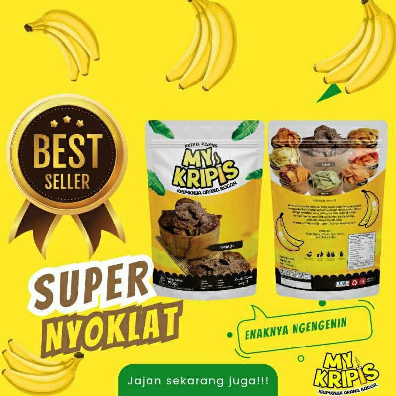 

Mykripis kripik pisang rasa cokelat(best seller)