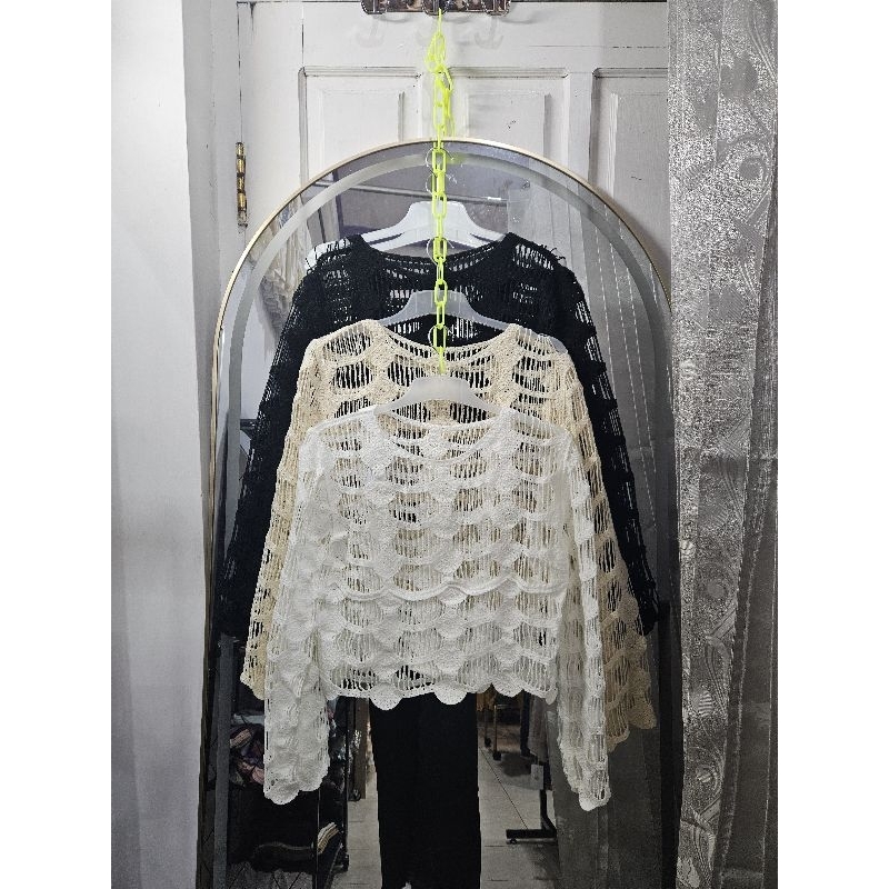 Atasan Rajut Jaring Import Premium