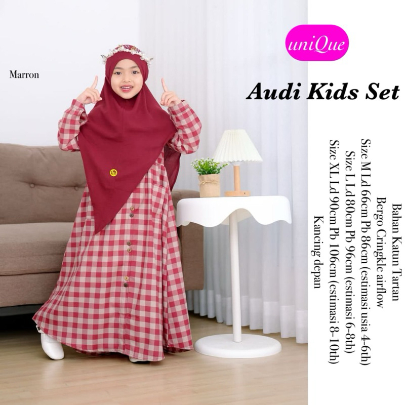 GAMIS ANAK PEREMPUAN || AUDI SET  GAMIS ANAK PEREMPUAN by UNIQUE