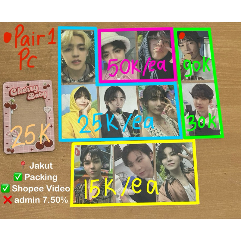 [ READY STOCK ] pc seventeen scoups jeonghan joshua jun hoshi wonwoo woozi the8 mingyu dk seungkwan 