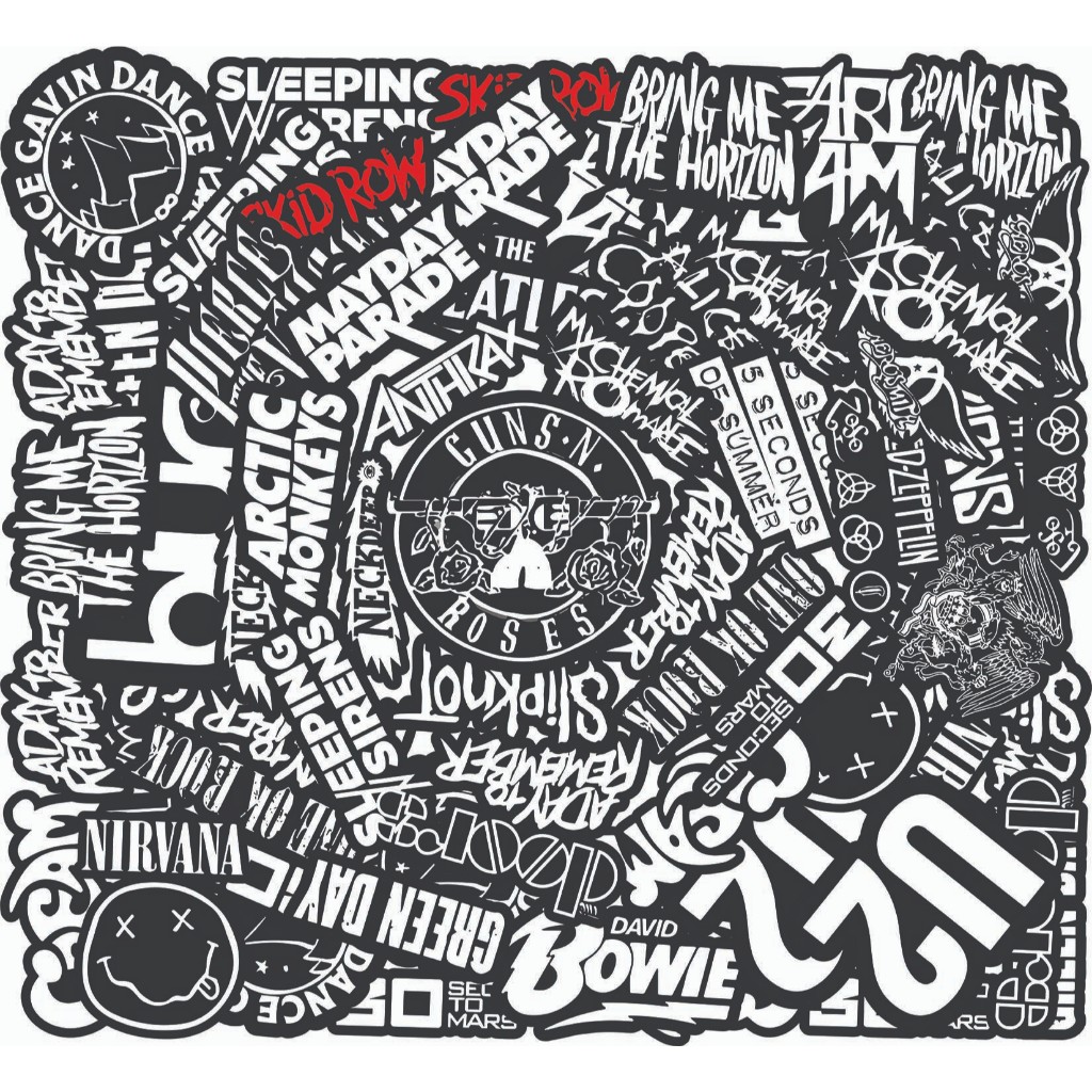 

STICKER AESTETIC PACK - BAND METAL Sticker Laptop Stiker HP Stiker Mobil