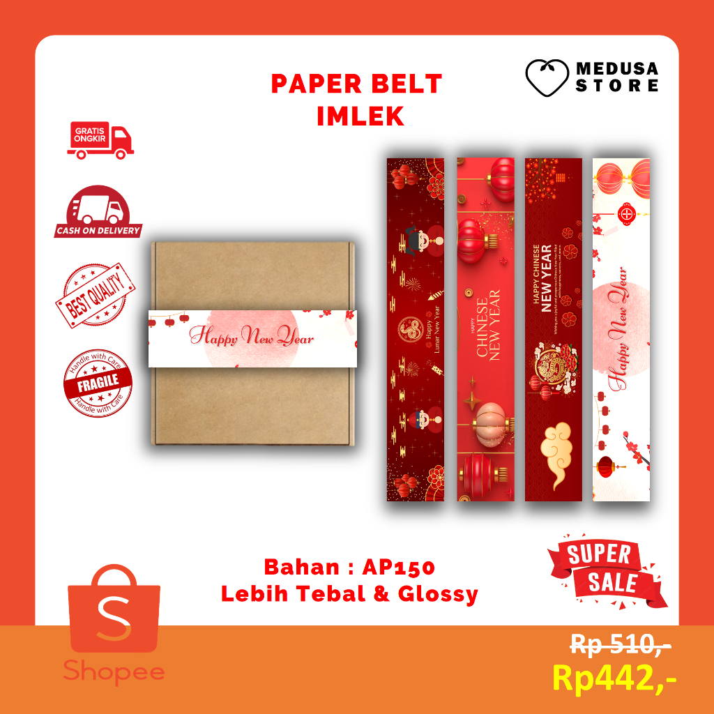 

Paper Belt Imlek / Tahun Baru Cina / Paperbelt Bento Custom