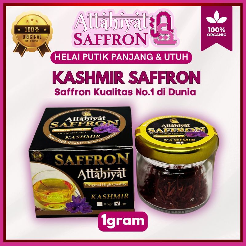 Attahiyat Saffron - Saffron Kashmir Finest Gold 1gr Original Kualitas Tertinggi Bergaransi