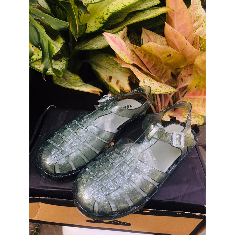 Sendal Melissa Shoes Possession giltter Abu Jelly Sepatu Wanita Sendal Wanita